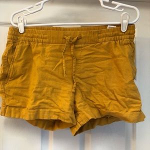 Old Navy Mustard Linen Shorts